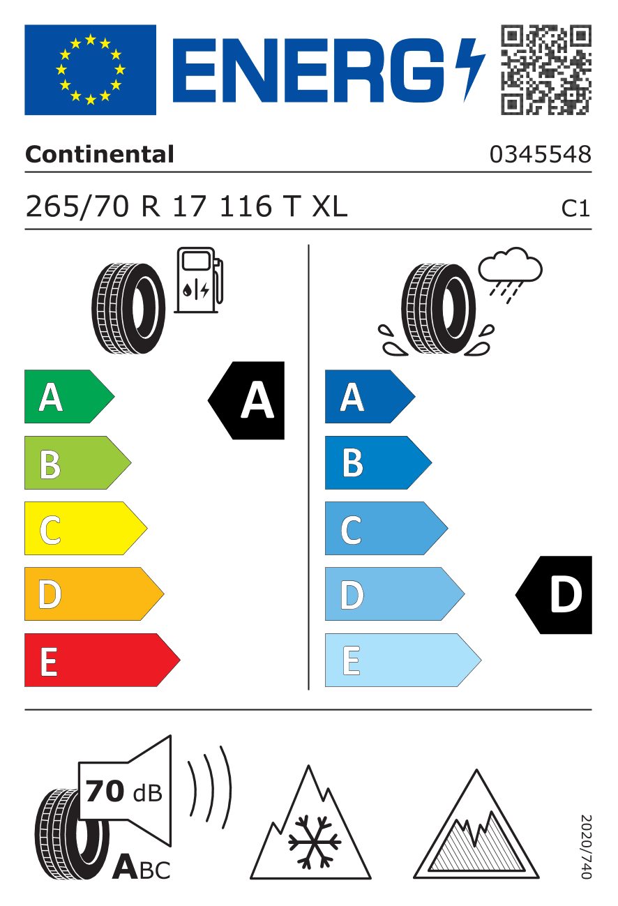 Маркировка — Continental Vikingcontact 8 265/70 R17 116T