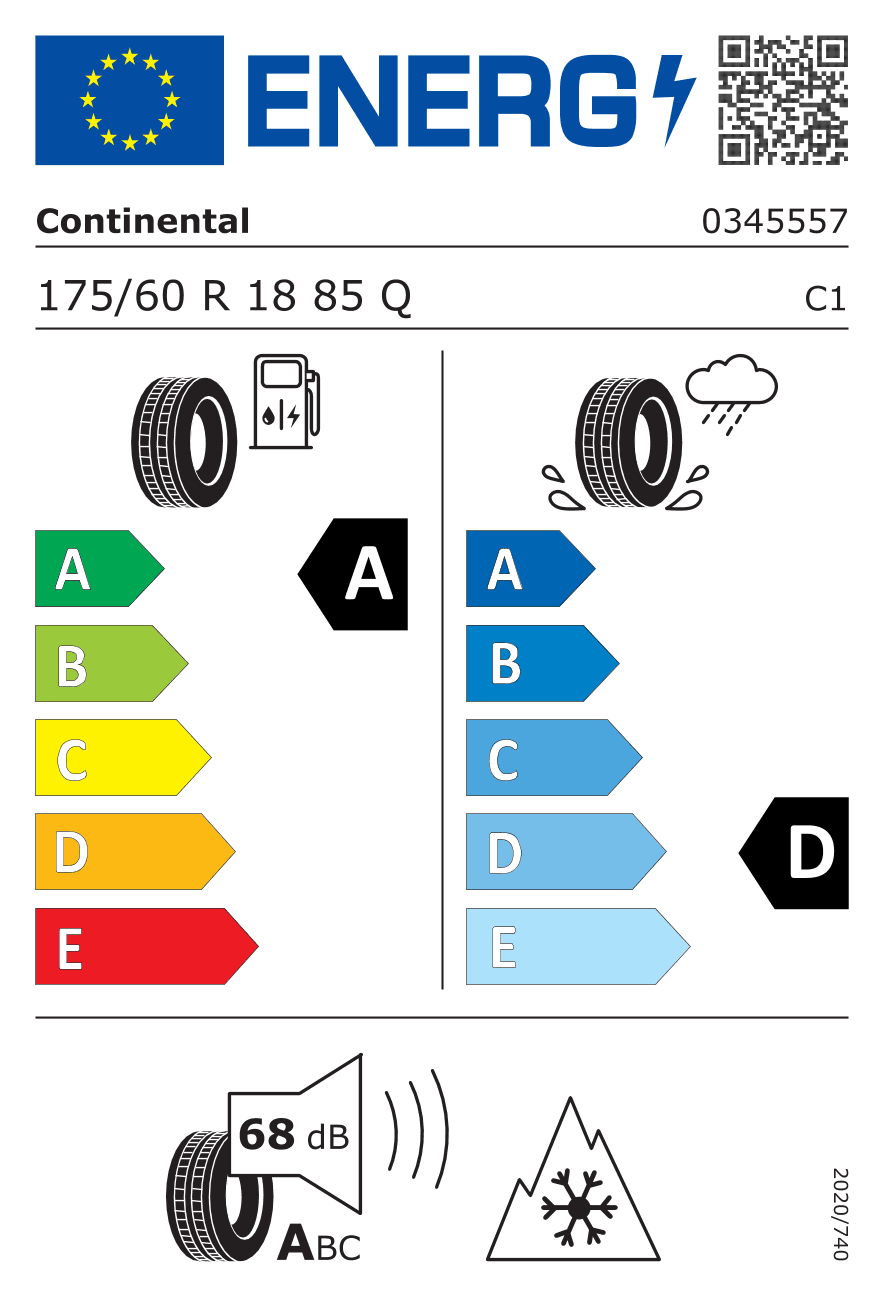 Label — Continental Vikingcontact 8 175/60 R18 85Q