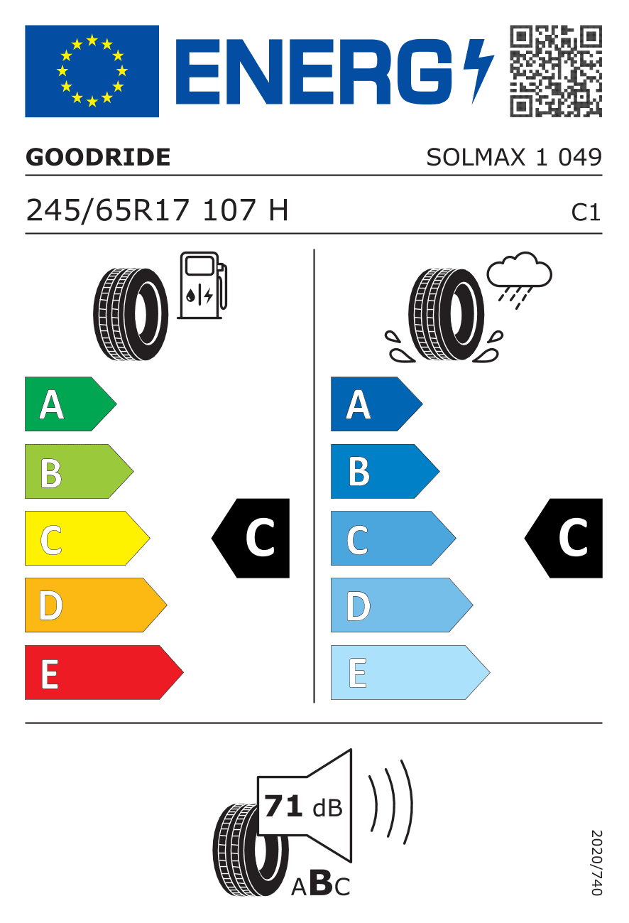 Label — Goodride Solmax 1 Suv 245/65 R17 107H