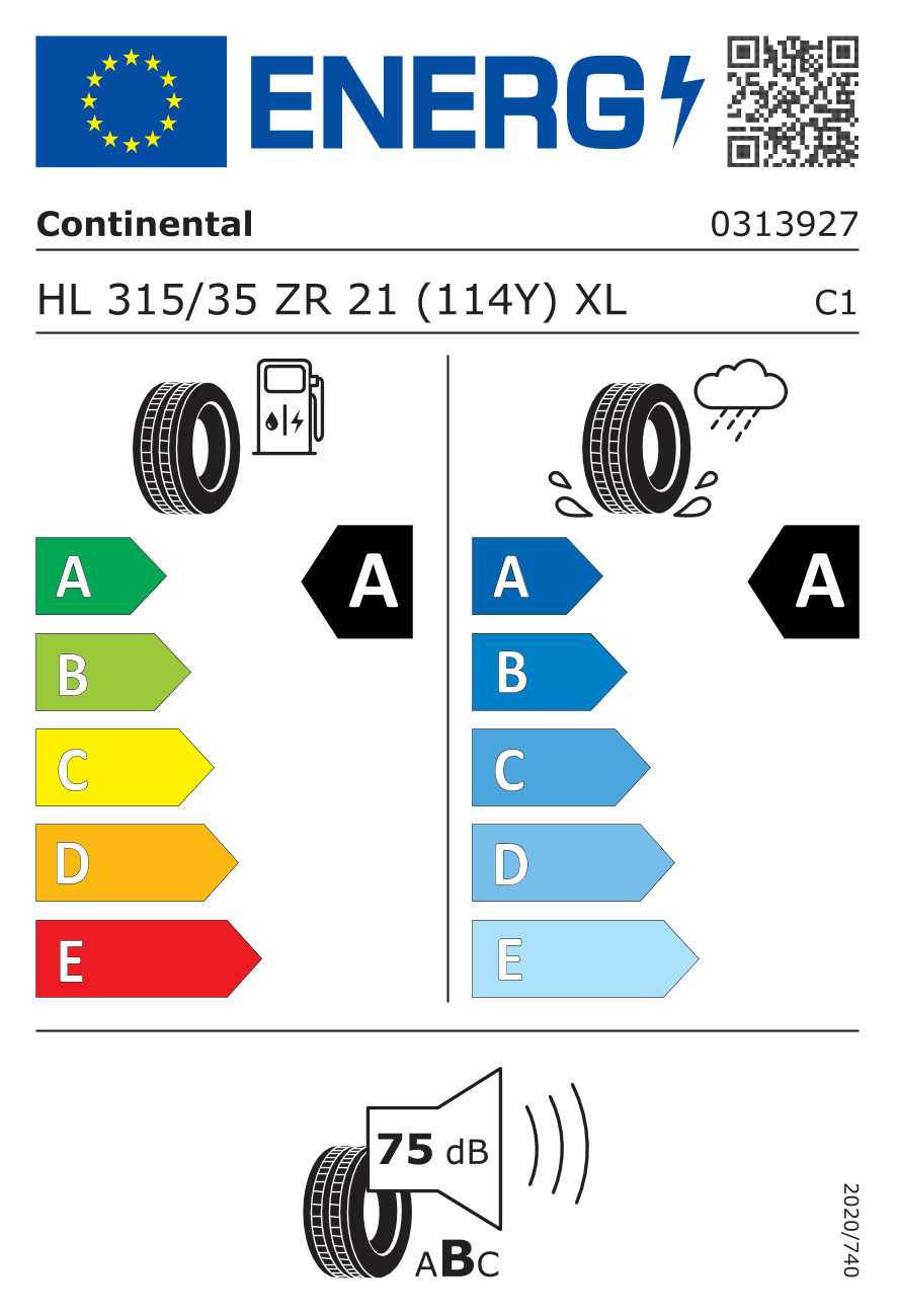 Märgis — Continental Sportcontact 7 315/35 R21 114Y
