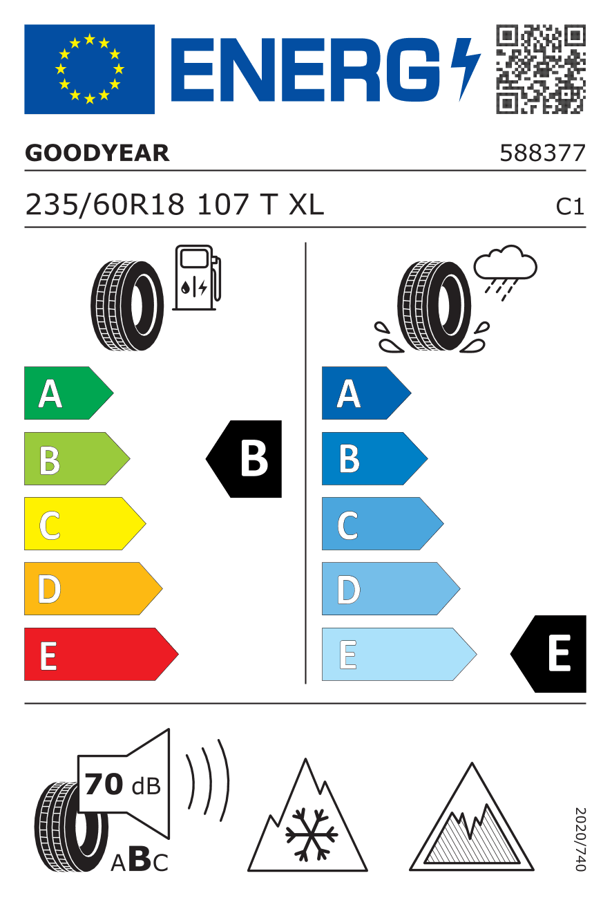 Märgis — Goodyear Ultragrip Ice 3 235/60 R18 107T