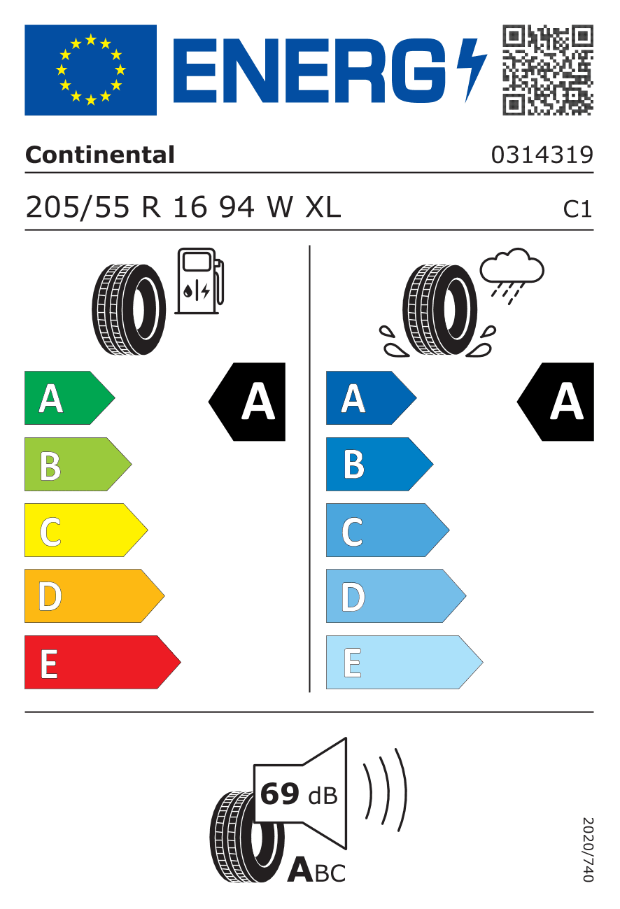Märgis — Continental Ultracontact Nxt 205/55 R16 94W