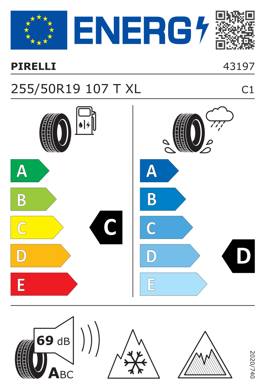 Märgis — Pirelli Winter Ice Zero Asimmetrico 255/50 R19 107T
