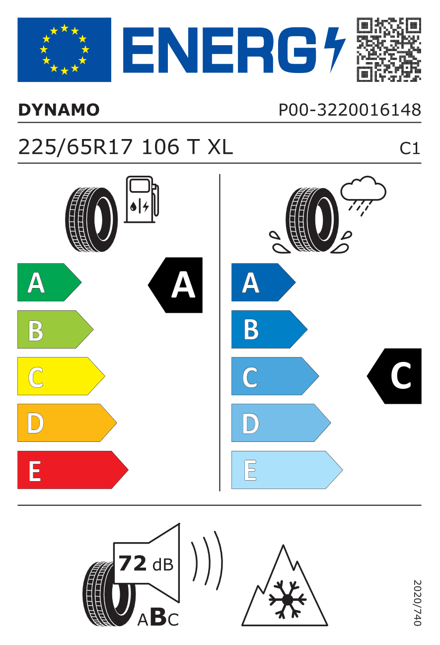 Маркировка — Dynamo Snow-H MSL01 225/65 R17 106T
