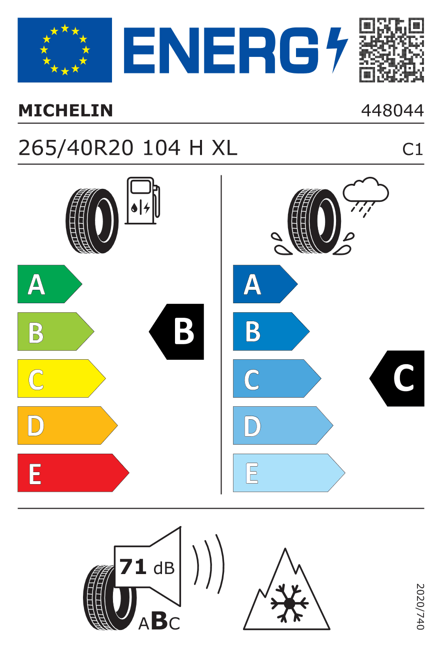 Märgis — Michelin Pilot Alpin 5 265/40 R20 104H