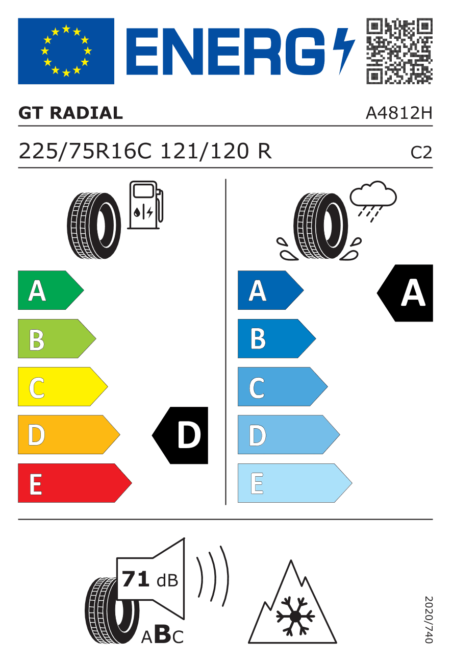 Маркировка — GT Radial Maxmiler All Season 2 225/75 R16C 121/120R