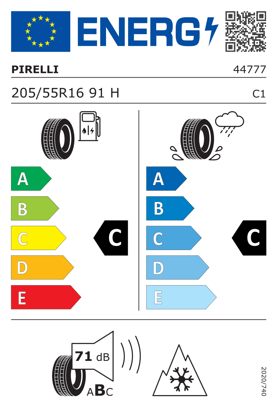 Märgis — Pirelli Powergy Winter 205/55 R16 91H