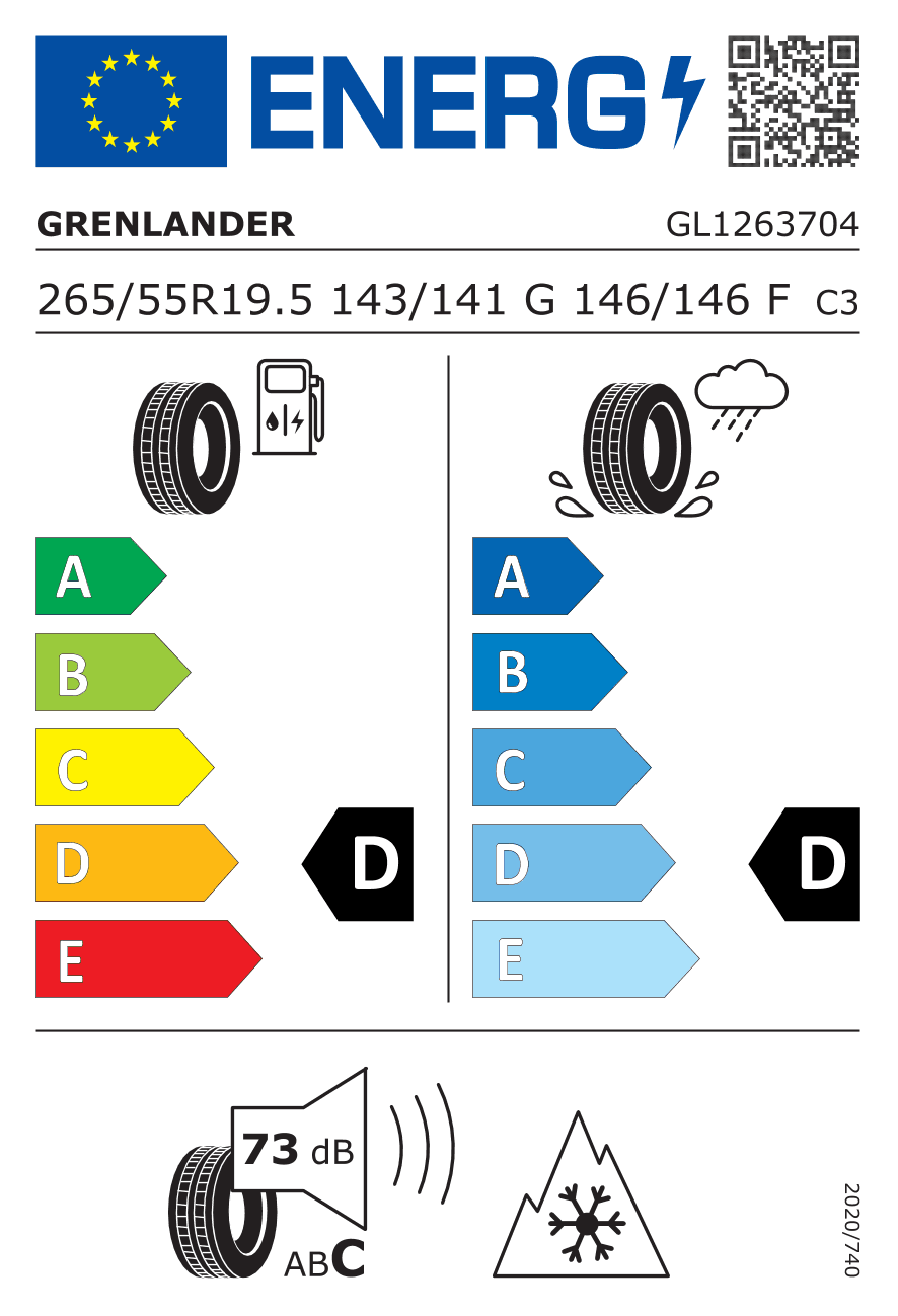 Märgis — Grenlander FT126 265/55 R19.5 143/141G