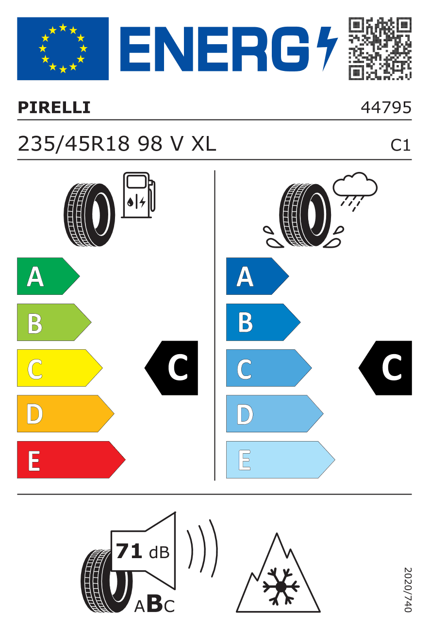 Märgis — Pirelli Powergy Winter 235/45 R18 98V