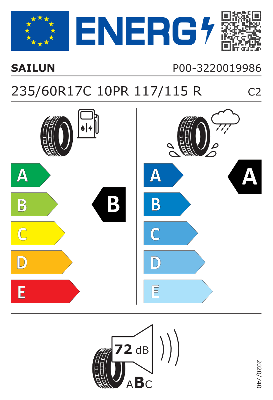 Маркировка — Sailun Commercio Pro 235/60 R17C 117/115R