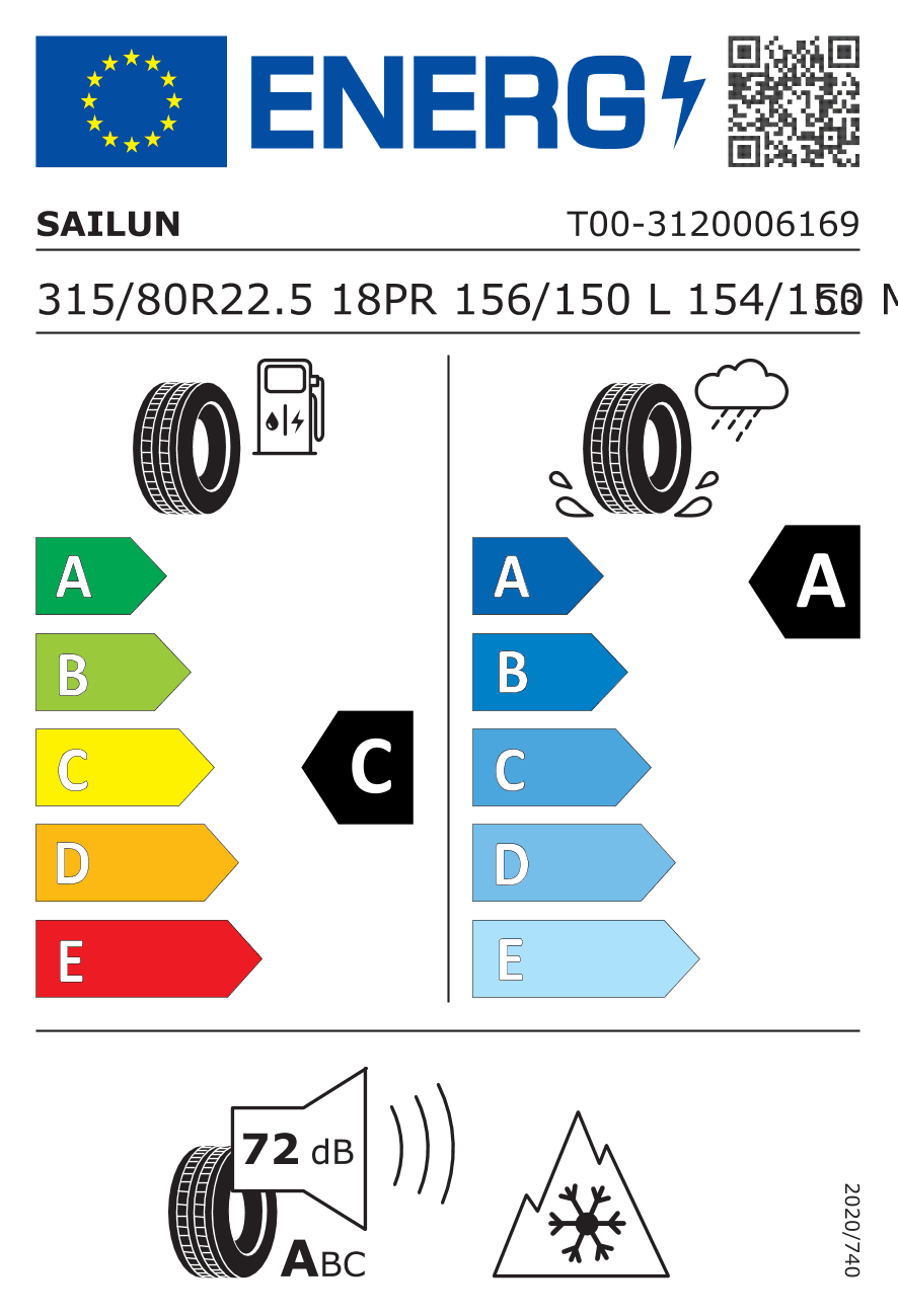 Märgis — Sailun Transport Pro D 315/80 R22.5 156/150L