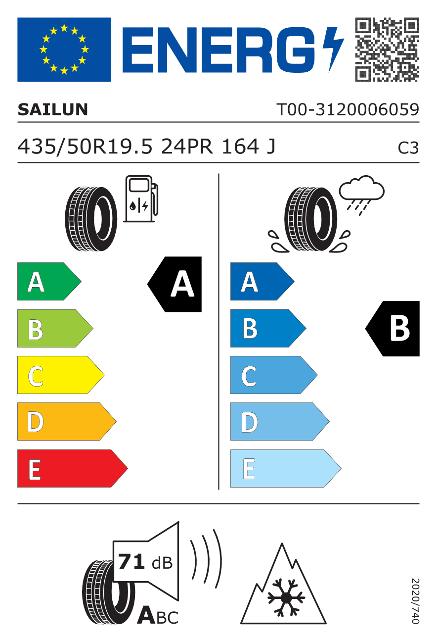 Label — Sailun Ecomax Pro T 435/50 R19.5 164J