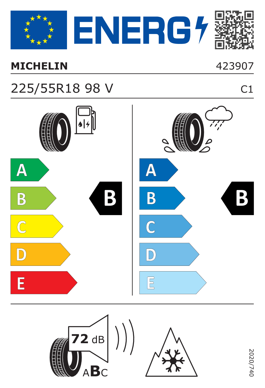 Label — Michelin Crossclimate 3 225/55 R18 98V