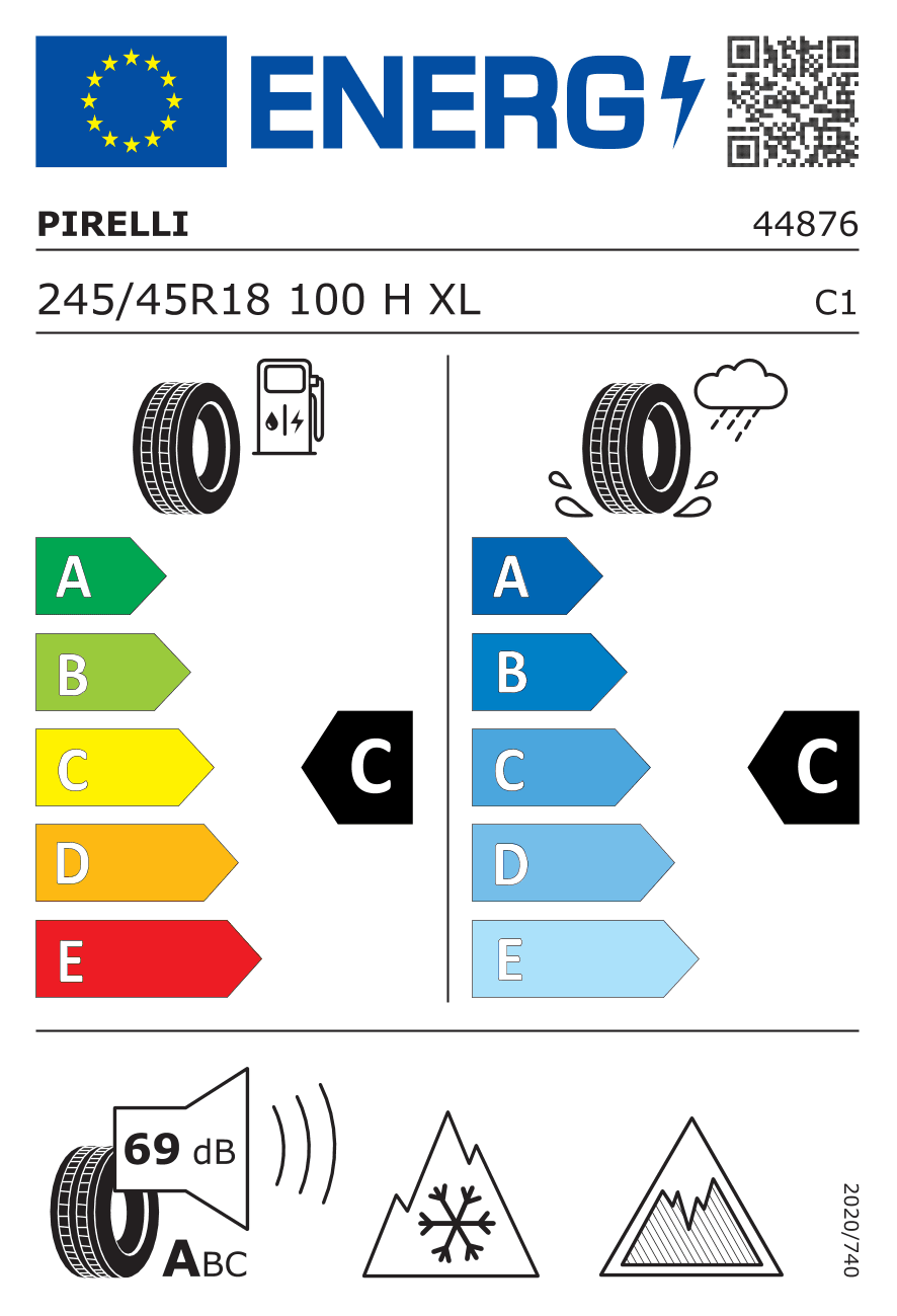 Märgis — Pirelli Ice Friction 245/45 R18 100H