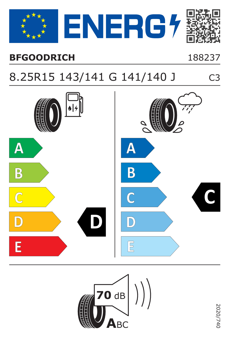 Märgis — BFGoodrich Route Control T 8.25R15 143/141G