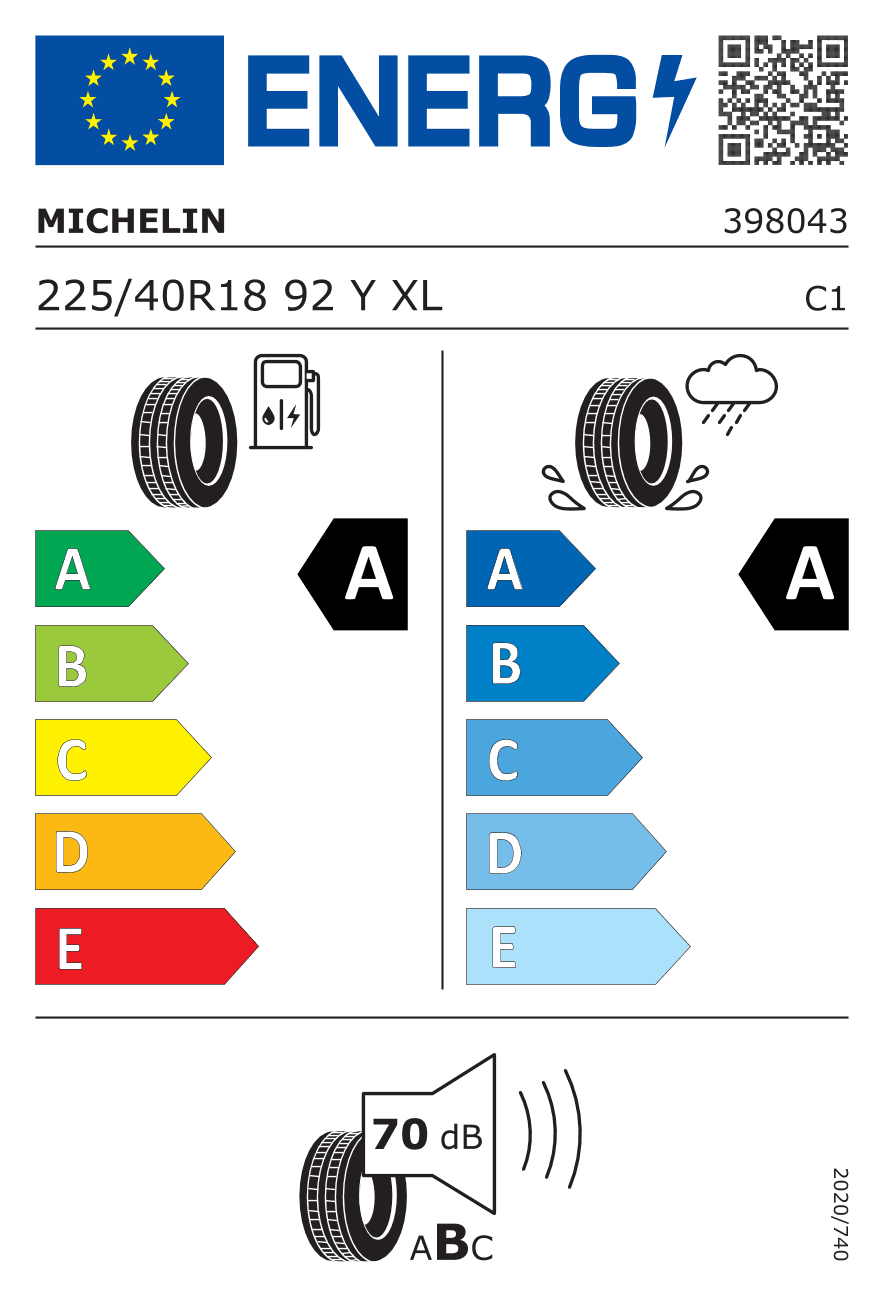 Märgis — Michelin Primacy 4 225/40 R18 92Y