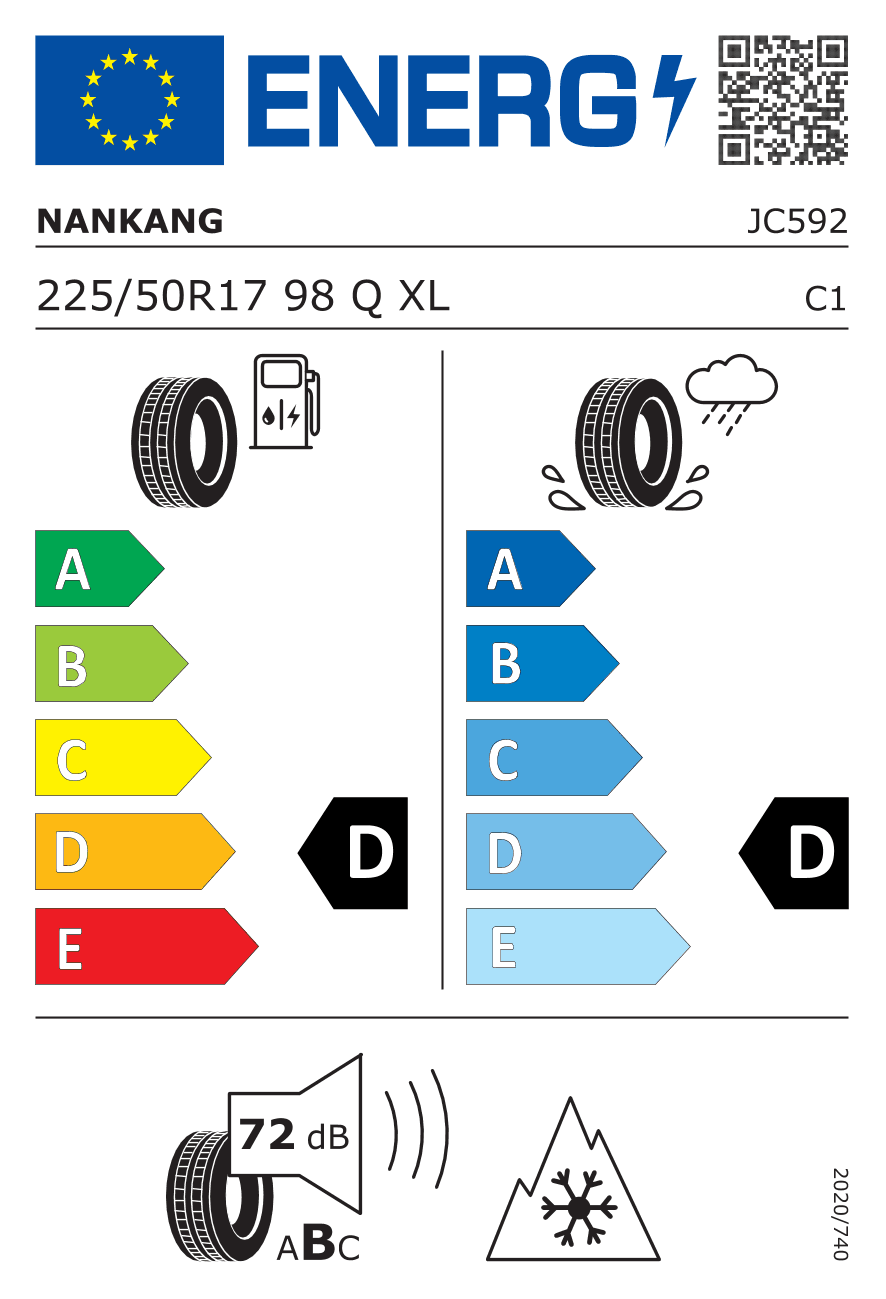 Märgis — Nankang ICE-1 225/50 R17 98Q