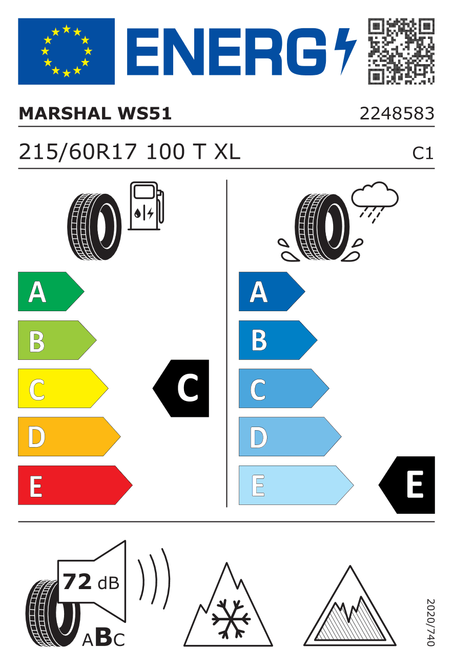 Märgis — Marshal WS51 215/60 R17 100T