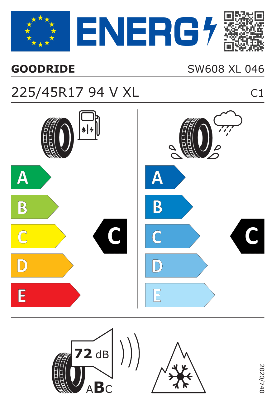 Märgis — Goodride SW608 225/45 R17 94V