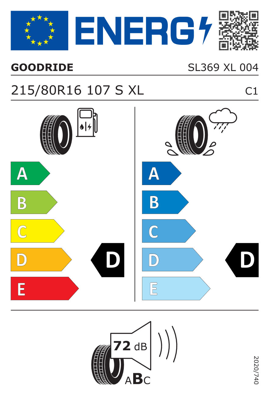Маркировка — Goodride SL369 A/t 215/80 R16 107S