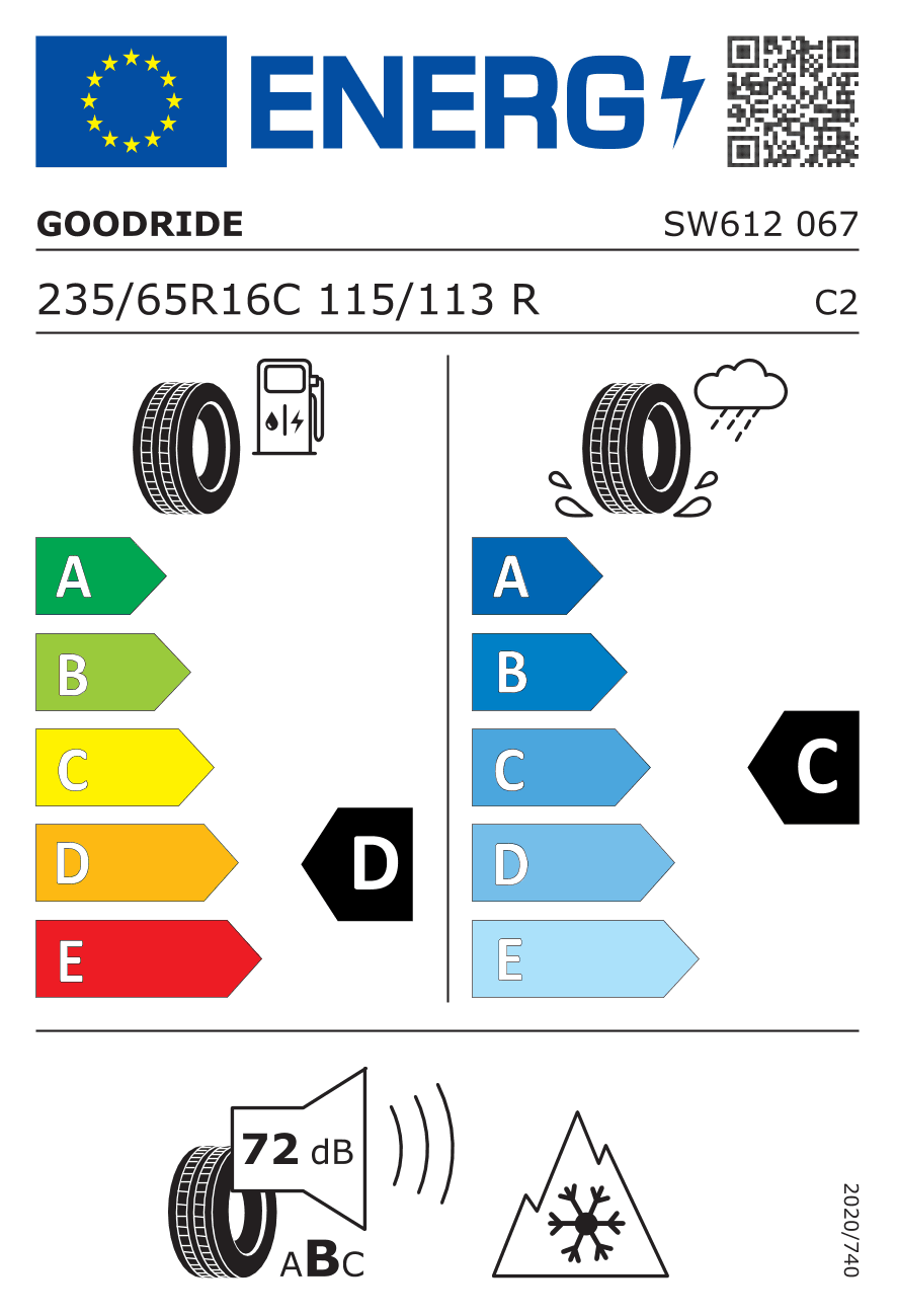 Märgis — Goodride SW612 235/65 R16C 115/113R