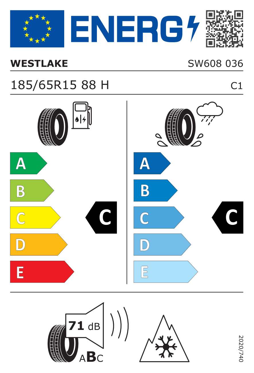 Label — Westlake SW608 185/65 R15 88H