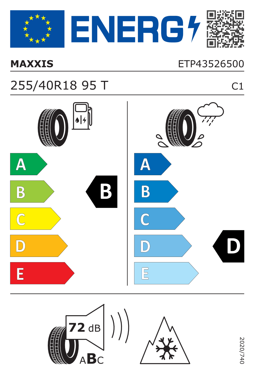Label — Maxxis SP-02 Arctic Trekker 255/40 R18 95T