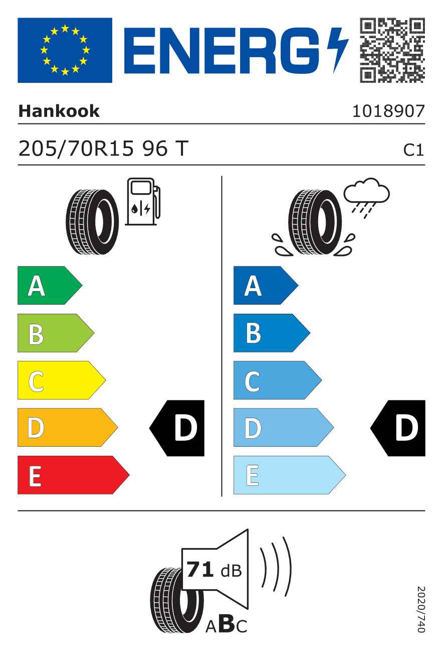 Label — Hankook Dynapro At-M (RF10) 205/70 R15 96T