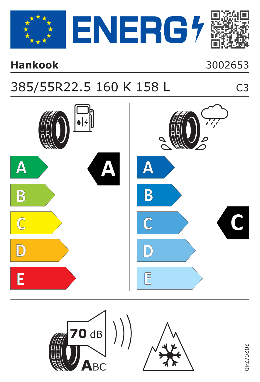Label — Hankook AL20 385/55 R22.5 160K