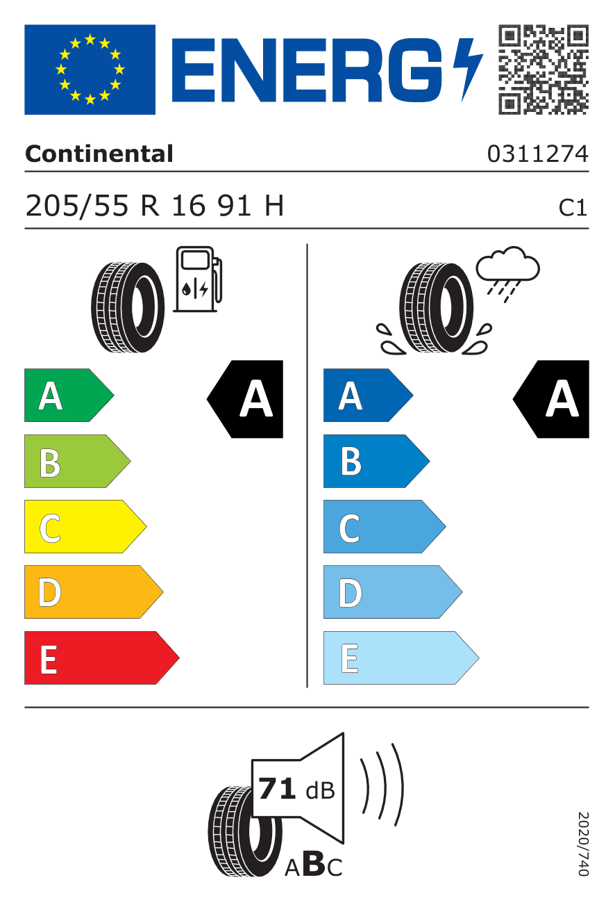 Märgis — Continental Ecocontact 6 205/55 R16 91H