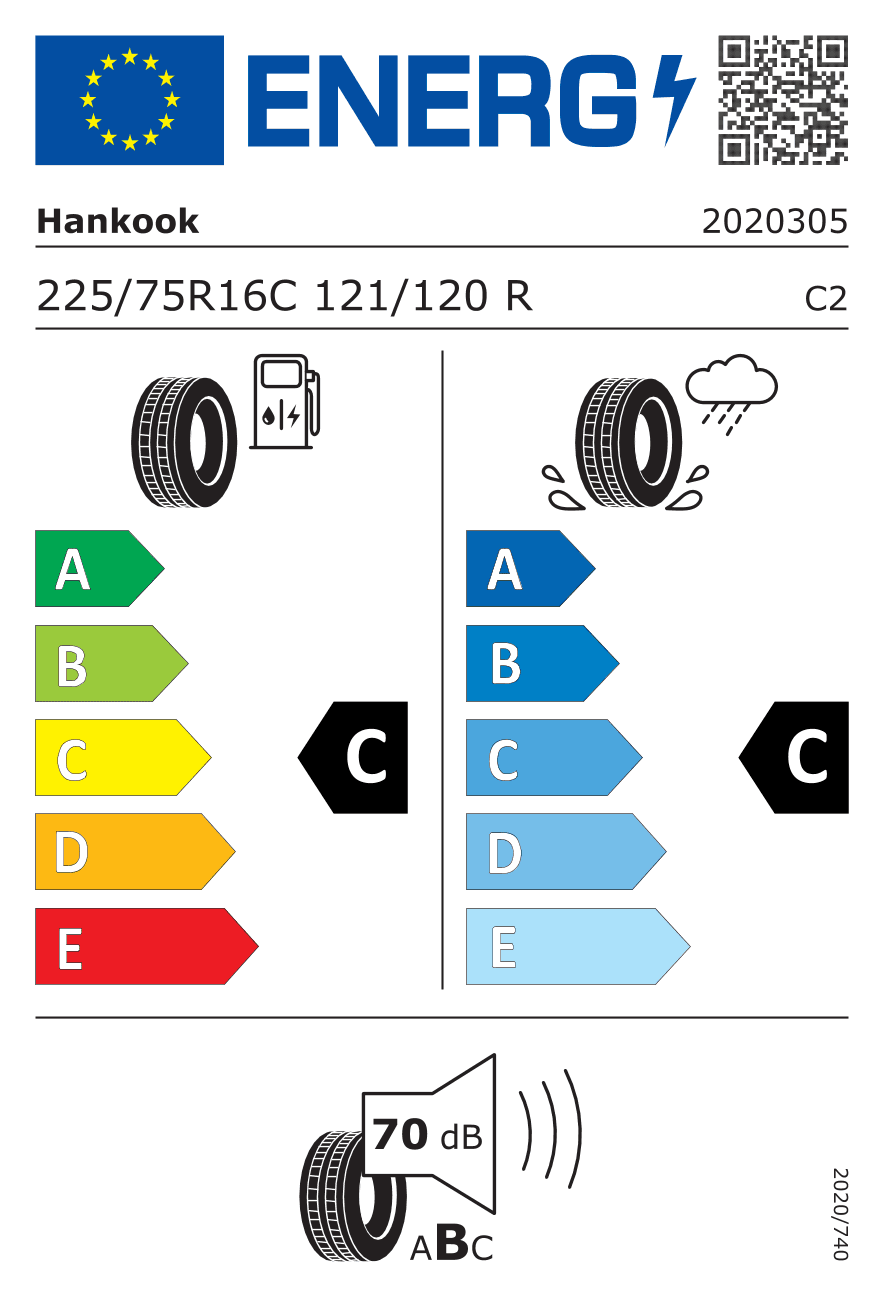 Маркировка — Hankook Vantra LT (RA18) 225/75 R16C 121/120R