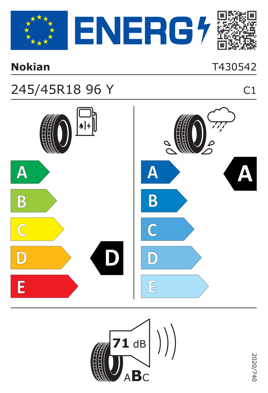 Märgis — Nokian Hakka Black 2 245/45 R18 96Y
