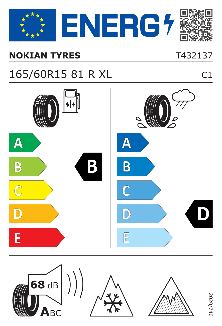 Маркировка — Nokian Hkpl R5 165/60 R15 81R