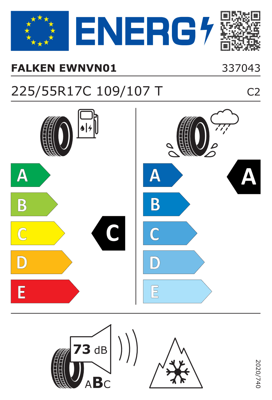 Label — Falken Eurowinter VAN01 225/55 R17C 109/107T