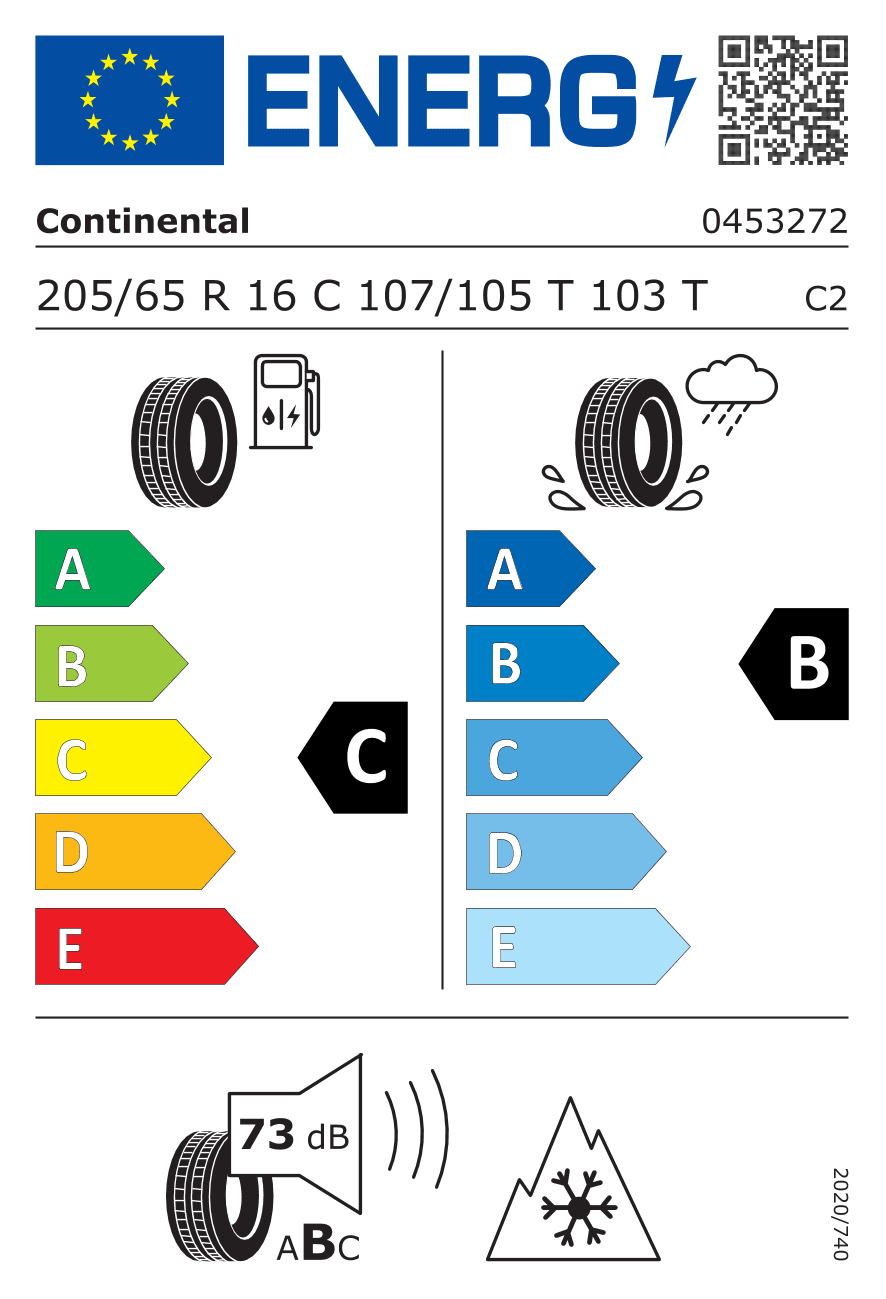 Märgis — Continental Vancontact Winter 205/65 R16C 107/105T