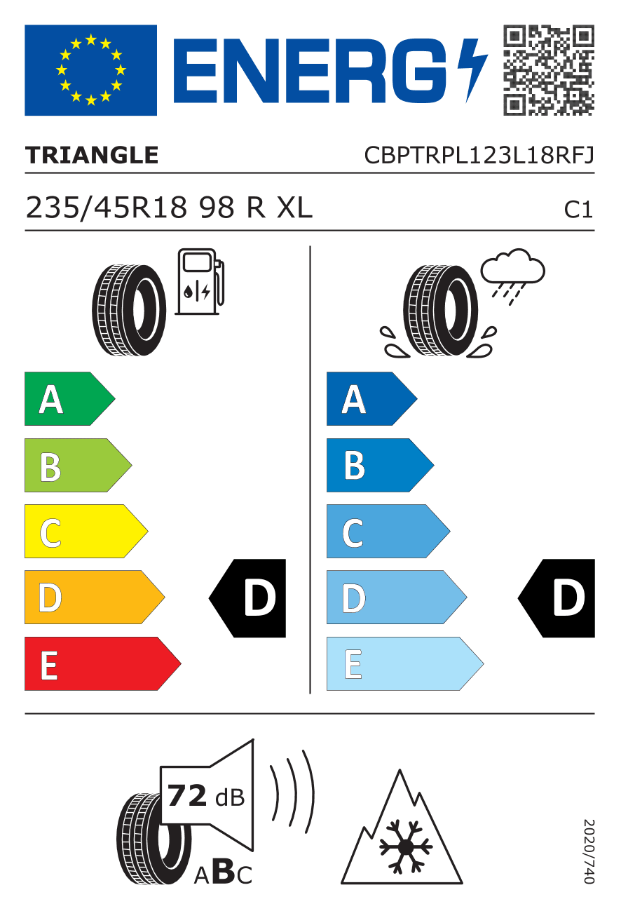 Märgis — Triangle PL01 235/45 R18 98R