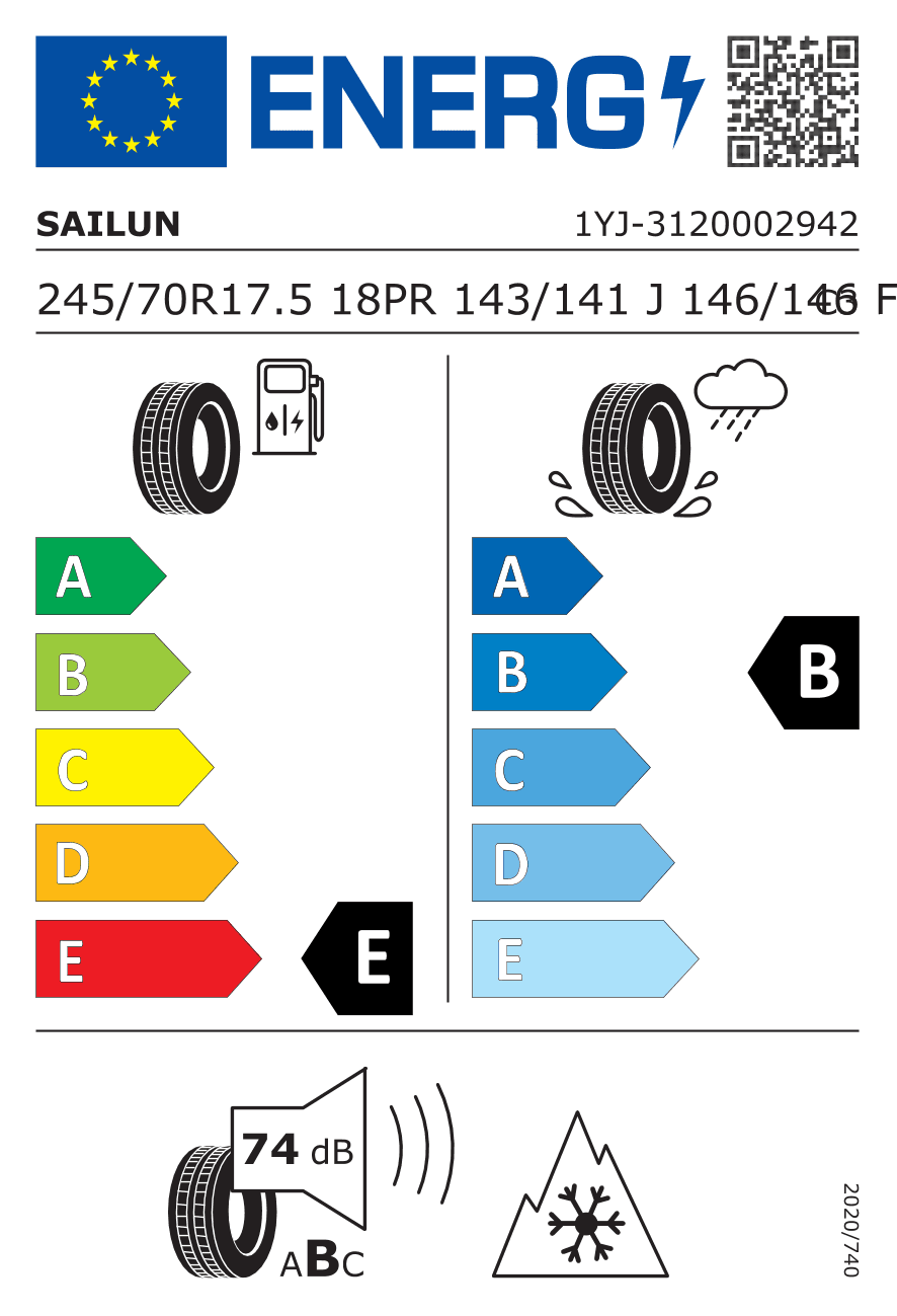 Märgis — Sailun SDR1 245/70 R17.5 143/141J