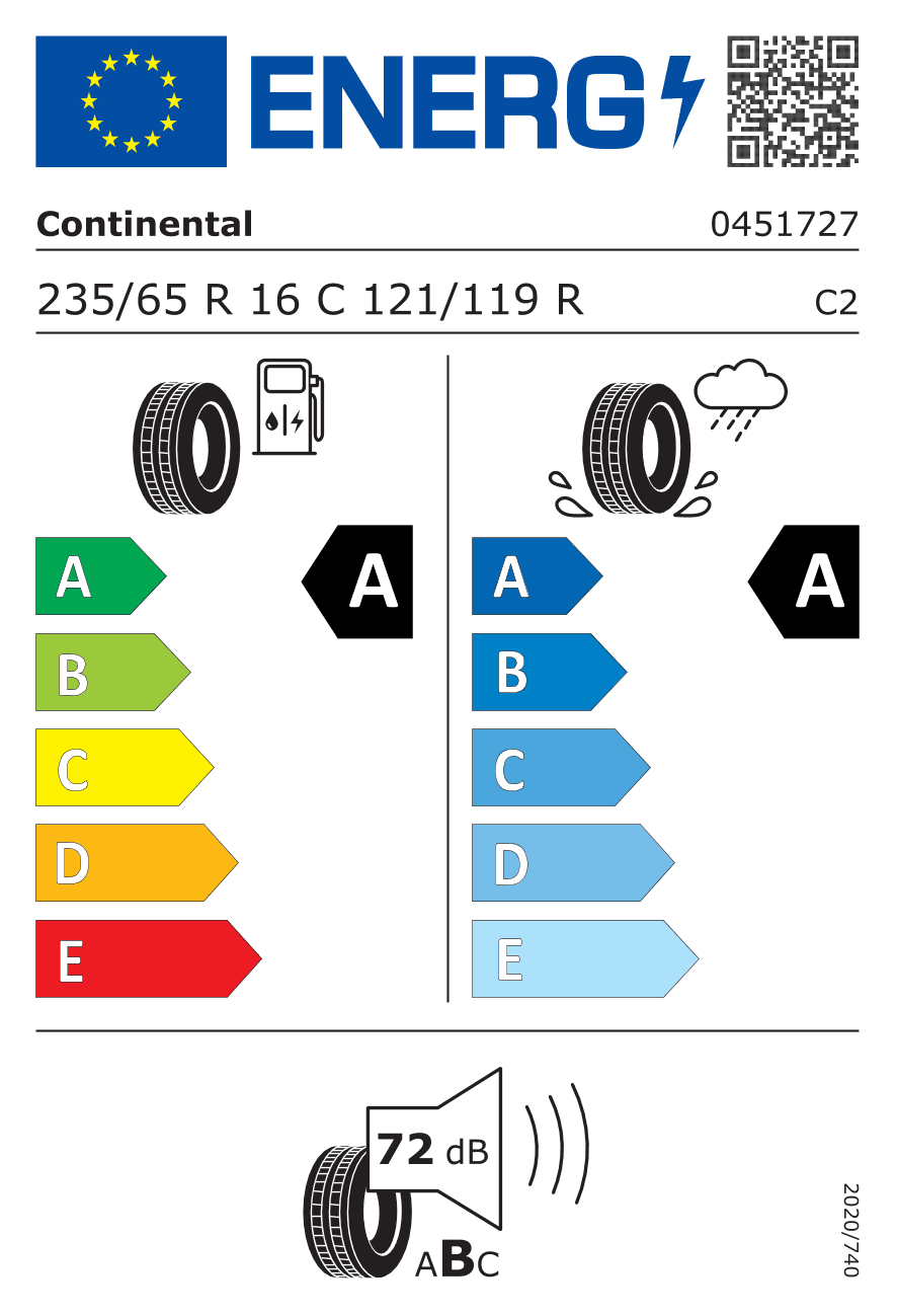 Märgis — Continental Vancontact Eco 235/65 R16C 121/119R