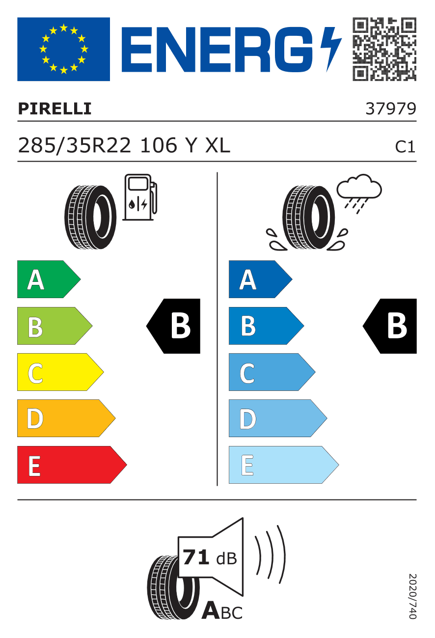 Маркировка — Pirelli Scorpion Zero All Season 285/35 R22 106Y