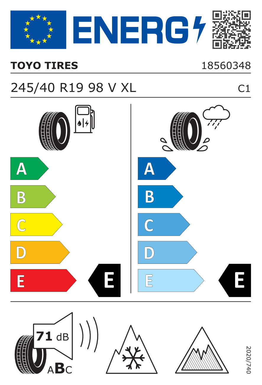Märgis — Toyo Observe GSI6 HP 245/40 R19 98V