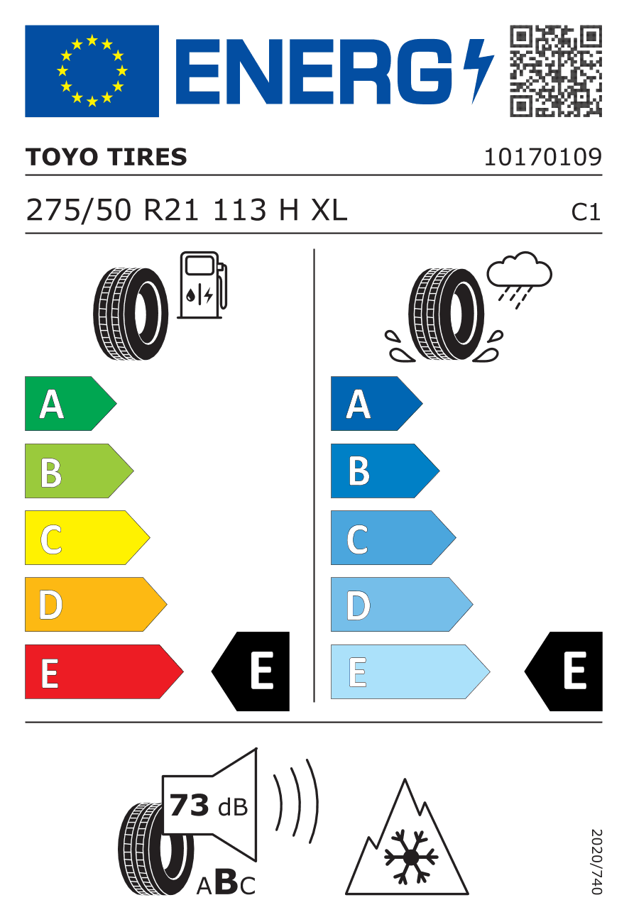 Маркировка — Toyo Observe GSI6 LS 275/50 R21 113H