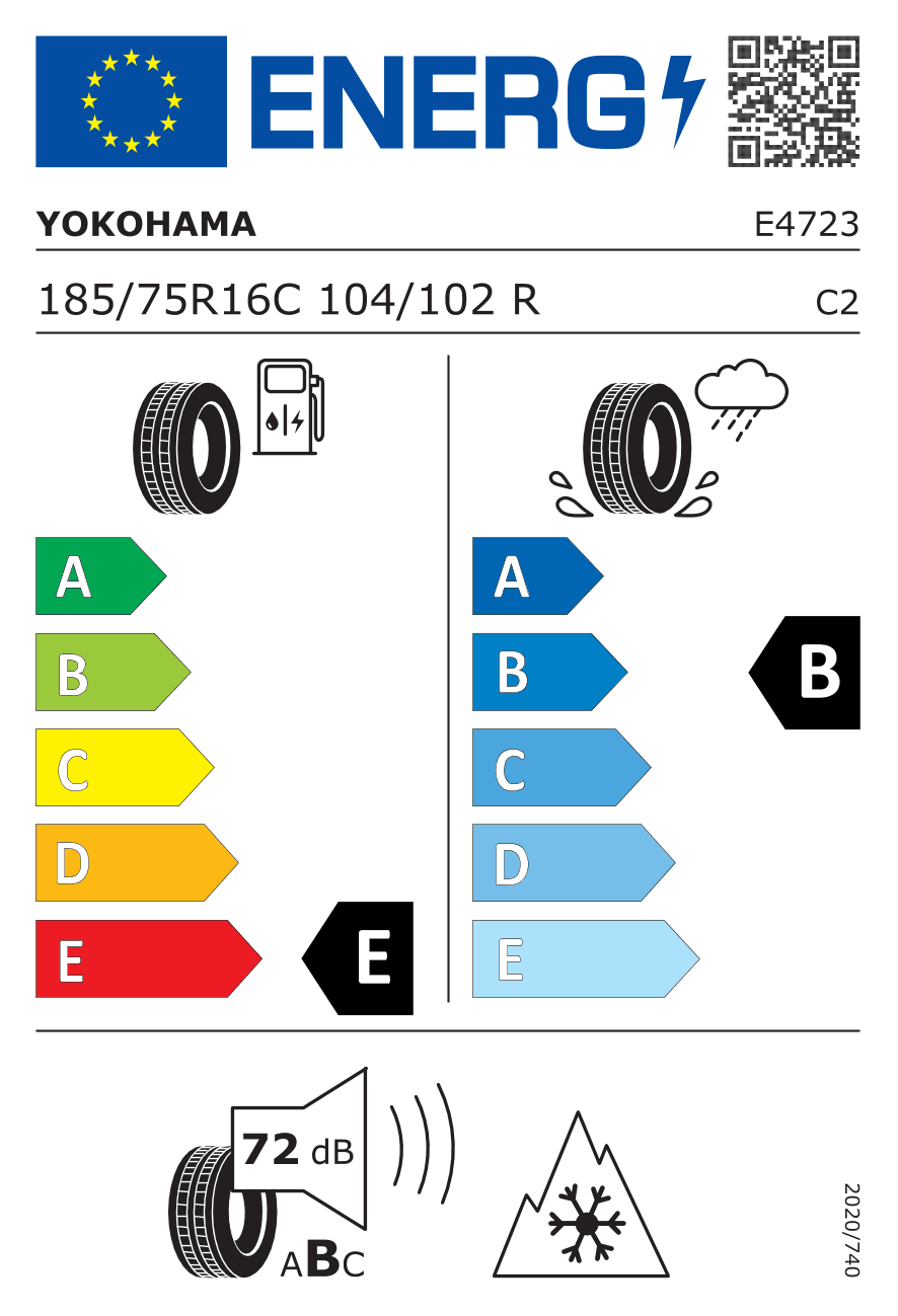 Märgis — Yokohama W.drive (WY01) 185/75 R16C 104/102R