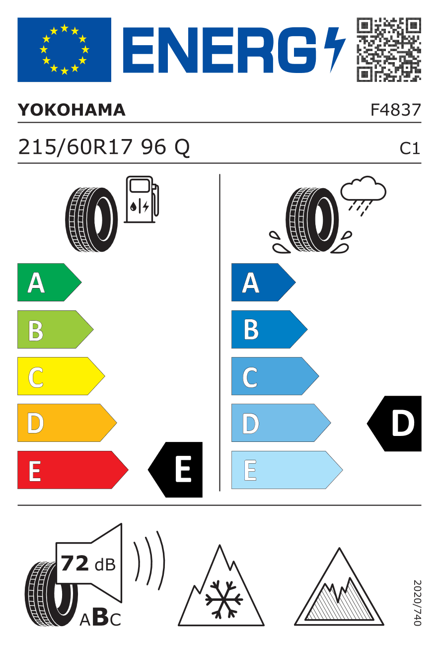Label — Yokohama Geolandar I/t-S (G073) 215/60 R17 96Q