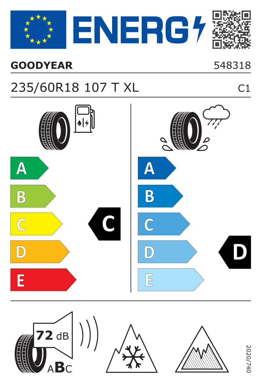 Märgis — Goodyear Ultra Grip Ice Suv G1 235/60 R18 107T