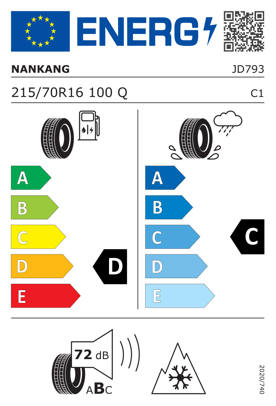 Märgis — Nankang WS-1 215/70 R16 100Q