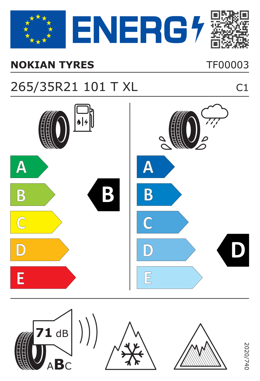 Märgis — Nokian Hkpl R5 EV 265/35 R21 101T