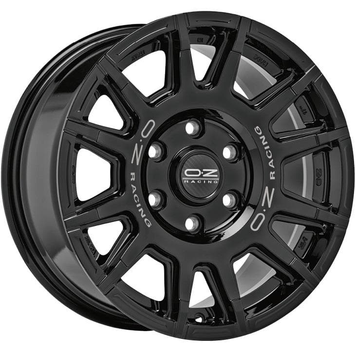 OZ Racing Rally Legend Gloss Black + Dark Lettering 8x17