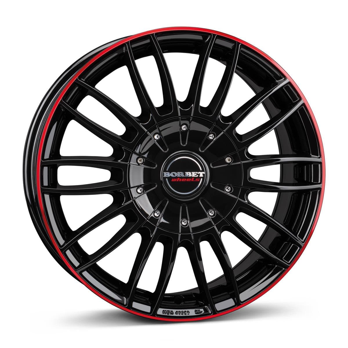 Borbet CW3 Black Glossy Red Ring 7.5x18