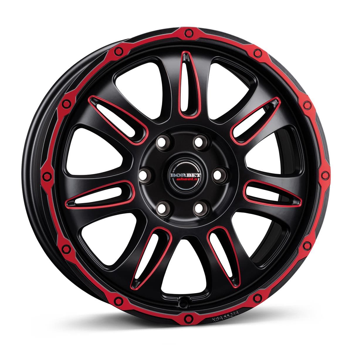 Borbet CW8 Red Rim Window Polished Matt 8x18