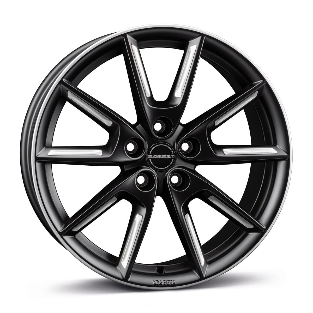 Borbet LX18 Black Matt Silver Spoke Rim 8x18
